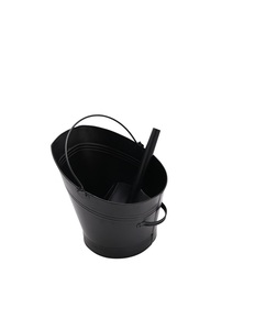 Antique finished handcrafted iron <b>coal</b> bucket for storing <b>coal</b> beside fireplace suitable for vintage rustic interior designs - Product Image 2