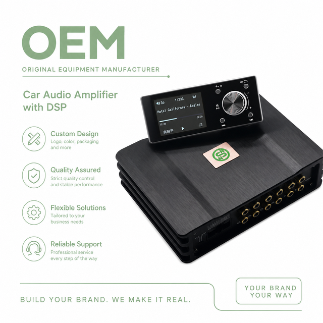 OEM Sennuopu Audio Power Car Stereo Amplifier Audio Car DSP Processor Amplifiers Aluminium Alloy Black Improve Car Acoustics 1KG