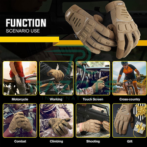 ถุงมือมอเตอร์ไซค์หนังแท้คุณภาพสูงขายดี น้ำหนักเบา กันน้ำ ระบายอากาศ รองรับหน้าจอสัมผัส กันลื่น - Product Image 5