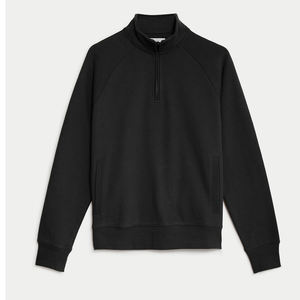 Personnalisé Coton Fait En Gros Patchwork 1/4 Pull Col Debout Hommes 1 4 Quart Zip Cou Pull Sweat - Product Image 6