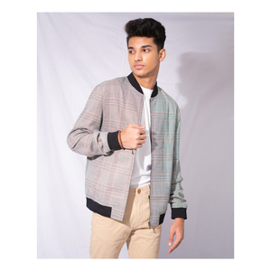 Chaqueta Bomber de Lona Personalizada para Hombre, Tallas Grandes, Estilo Bangladesh, Cuello Alto, Cortavientos, Cierre de Cremallera Ecológico - Product Image 5