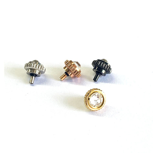 Corona de Reloj de Acero Inoxidable 316L con Incrustaciones de Cristal y Diamantes para Relojes de Lujo, Piezas de Reloj de Pulsera, Resistente al Agua, Personalizado CNC - Product Image 2