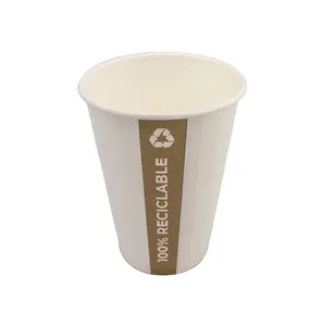 Fornecedor principal de copos de papel 210 ml recicláveis 100% de alta qualidade com Polietilen Interno para o frio e as bebidas quentes que servem
