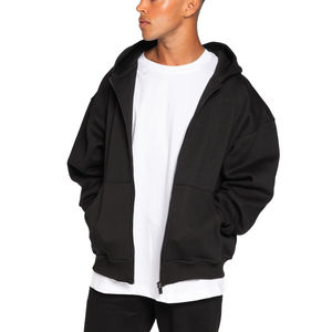 Sweat à capuche zippé pour homme personnalisé, hiver, imprimé, motifs unis, 100% coton molletonné, haute qualité, impression de logo personnalisée - Product Image 3