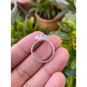 Lavender Amethyst Floral Statement <b>Ring</b> 925 Sterling Silver Handmade Gemstone <b>Ring</b> Wholesale Jewelry Supplier - Product Image 5