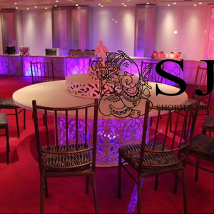 Table console de découpe Jali blanche pour mariage - Product Image 1