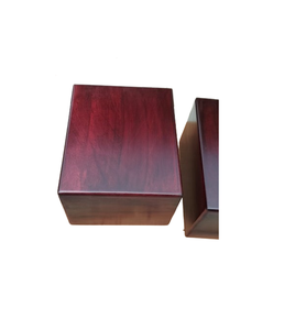 ไม้โกศสำหรับเผาเถ้ากระดูกของมนุษย์กันการรั่วและการออกแบบที่ทันสมัยอย่างยั่งยืนทำด้วยมือโลหะสีแดงเข้ม/งานประดิษฐ์ตามสั่ง - Product Image 1