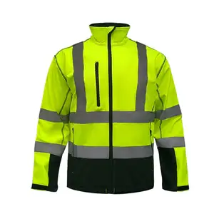 מותאם אישית Hi Vis מעיל בנייה רעיוני מפציץ מעיל עבודה בטיחות מעיל עבודה עמיד למים אבטחה חורף מעיל ברדס בגדי עבודה