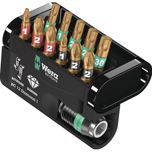 <b>Screwdriver</b> Bit <b>Set</b> Bit-Check Diamond 1 12-Piece PH/PZD/TX WERA - Product Image 1