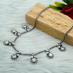 สร้อยคอเพทายเงินสเตอร์ลิง925สำหรับผู้หญิงทำด้วยมือเครื่องประดับอัญมณีทองคำขาวของขวัญสำหรับ Her-NL0023-GS - Product Image 3