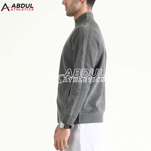 Sudadera con cremallera de mezcla de algodón para hombre, cómoda sudadera de moda informal de calle para uso diario - Product Image 3