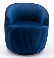 Chaise d'Appoint Pivotante Moderne avec Tissu de Lin Rembourré Blanc Fauteuil Lounge pour Salon ou Hôtel