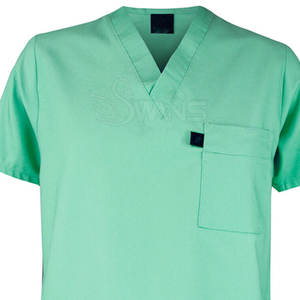Tenues d'infirmière à poches élastiques confortables unisexes Uniformes médicaux de haute qualité avec logo personnalisé Vente en ligne d'ensembles d'été en toile - Product Image 6
