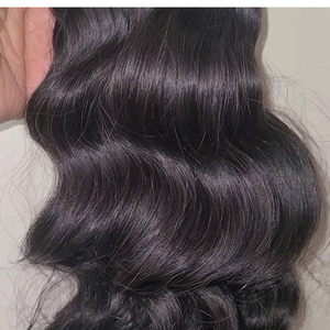 Best Quality Virgin Hair Indian Machine Double Weft Straight Dye <b>Black</b> <b>Raw</b> Naturally Export - Product Image 3