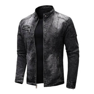 Veste en jean pour homme de haute qualité 100% coton, couleur unie, style décontracté, saison hivernale, teinture unie avec tissu en toile - Product Image 4