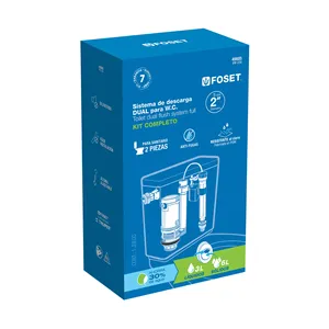 Set di accessori per WC a unità singola con doppio sistema Foset valvole a sciacquone - Product Image 3