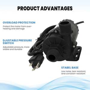 AMBOHR Mini <b>Submersible</b> Water <b>Pump</b> WP-DC60A/WP-DC60G 12/24V DC Motor New 950 Cold Plunge 1/2HP 1HP Chiller - Product Image 3