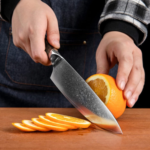 มีดเชฟเหล็กดามัสกัสใบมีดคมสำหรับเชฟทำครัวมืออาชีพ - Product Image 3