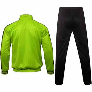 Conjunto de chándal de 2 piezas con cremallera completa cómodo informal para hombre, diseño atlético con cuello levantado para correr en invierno, deportes ecológicos - Product Image 3