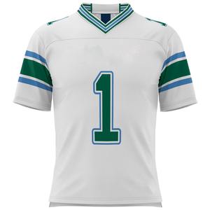 Maillot de football américain fabriqué au Pakistan pour adultes Maillot de sport personnalisé avec maillot de longueur à manches courtes par sublimation - Product Image 2