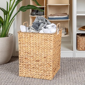 Stylish woven water hyacinth <b>storage</b> <b>basket</b> Handmade <b>Storage</b> <b>Basket</b> Wholesale eco-friendly Made in Vietnam - Product Image 6