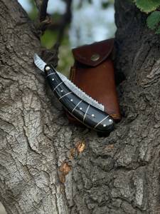 Beautiful Damascus Steel Straight Razor Customizable <b>Bone</b> Horn <b>Handle</b> Barbers Grade-<b>for</b> DIY <b>Knife</b> Manufacturing OEM Support - Product Image 5