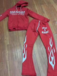 ชุดวอร์มผู้ชายแบบหลวม สไตล์ดิสเทรส ปักลาย ซิปหน้า มีฮู้ด ผ้าโพลีเอสเตอร์/คอตตอนบุขน สำหรับฤดูหนาว ผลิตตามสั่งขายส่ง - Product Image 6