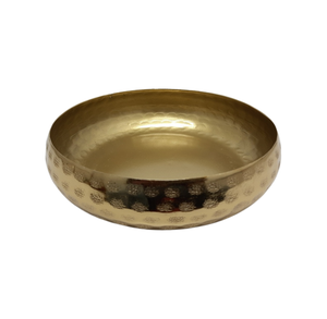 Cuenco redondo de hierro de primera calidad para servir, cuencos de vajilla chapados en oro para cocina y mesa, hechos a mano personalizados - Product Image 3