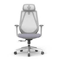 Chaise de direction en mesh avec structure en nylon et verrouillage d'inclinaison, contrôle manuel de la tension pour un inclinaison réglable