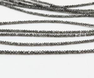 LUSTRE Gris Foncé Diamants Naturels Faceted 4MM Stone Beads Third Party Appraisal for Bracelet Making Online Wholesale Jewelry - Product Image 1