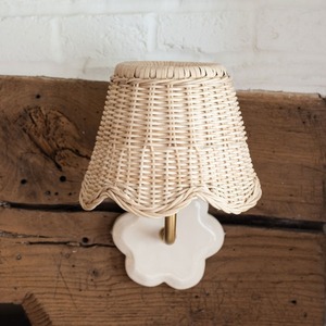 Abat-jour en rotin/jacinthe d'eau fait main, bord festonné, style bohème, style farmhouse, accessoire de lampe écologique - Product Image 5