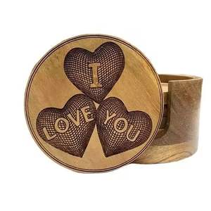 Ensemble de sous-verres élégants en marbre et en bois Sous-verres absorbants de qualité supérieure pour boissons Décoration intérieure élégante et protection de table fonctionnelle - Product Image 6