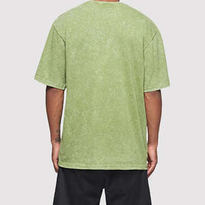 เสื้อยืดสำหรับผู้ชายซักแบบเป็นกรดเสื้อผ้าแนวสตรีทไซส์ใหญ่พิเศษพร้อมโลโก้ออกแบบได้ตามต้องการ - Product Image 3