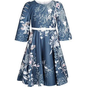 เดรสชีฟองพิมพ์ลายสำหรับเด็กผู้หญิง แขนสั้น แต่งกระดุม ทรงเอไลน์ ยาวแบบแม็กซี่ เหมาะสำหรับฤดูร้อน ลดราคาพิเศษ - Product Image 5