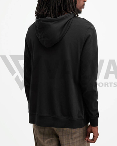 Sweat à capuche zippé respirant en molleton thermique 100 % coton de qualité supérieure, coupe classique, brodé, motif uni imprimé, printemps, prix bas - Product Image 5