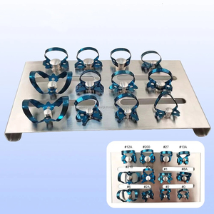 Juego de 13 Pinzas de Goma para Dientes, Recubiertas de Acero, Manuales, Profesionales, para Aislamiento Endodóntico - Product Image 4