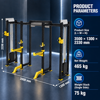 BN Professional Fitness Studio – Machine d'entraînement multifonctionnelle à double câble avec rack de musculation à huit poteaux – Combo