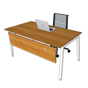 BFATB007 AtonBamboo 160x80cm <b>Desk</b> Portable and <b>Foldable</b> <b>Office</b> Computer Table with Drawer Assembled Iron Legs for Hotels - Product Image 2