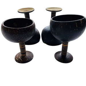 COPA PARA BEBER ECO FRIENDLY DE COPA DE VINO DE CASCA DE COCO DE LOTO AZUL VIETNAM - Product Image 4