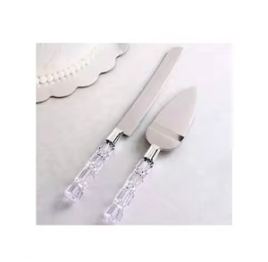 Acrylic Handles Brass <b>Cake</b> <b>Server</b> Birthday Wedding <b>Cake</b> Knife and Serving Set - Product Image 5