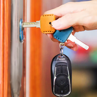 Maison en forme de tête en cuir personnalisé immobilier porte-clés porte-clés porte-clés protecteurs manches étiquette décor à la main cadeau organisateur