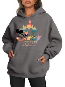 2025 pour rencontrer Euro American Vacation femmes coupe ample à manches longues décontracté sweat à capuche en coton pour le voyage d'automne - Product Image 4