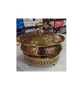 แผ่นวางบนโต๊ะทำจากสเตนเลสสตีลใช้ค้อนสำหรับตกแต่งโต๊ะจานแบบอาร์ตเดคโคสามารถปรับแต่งได้ดีไซน์คลาสสิกหรูหรามีสไตล์ - Product Image 1