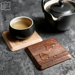 High Quality Blank Wooden coaster <b>Bamboo</b> coaster Wholesale Top Quality Customize Square Round Wood Coaster - Product Image 4