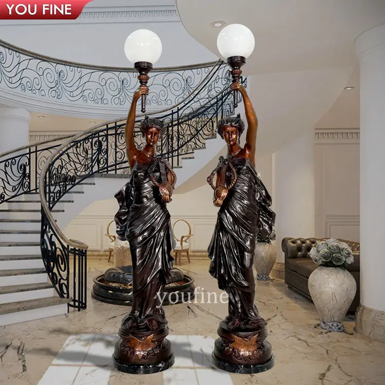 Lampada da tenuta in bronzo in ottone stile europeo personalizzato