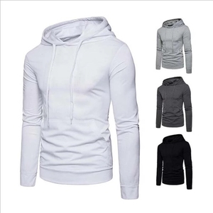 Sudaderas de Jersey de lana sólida para hombre Sudaderas cómodas con capucha de gran tamaño con hombros caídos a la moda - Product Image 1