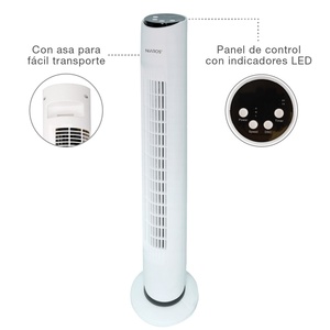 Ventilatore a torre Nandi con telecomando, bianco, 45W (Niaros 300025003) - Product Image 4