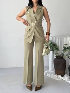 Boutique Style Women's Eco-Friendly Vintage Floral Full-Length Short Sleeve Canvas <b>Wool</b>/Nylon Summer Dress Embroidery Applique - Product Image 4