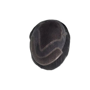 Perruque en cheveux humains vierges Remy indiens, toupet, vague naturelle, trame unique pour prothèse capillaire en dentelle Taz - Product Image 4