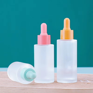 Botellas de Vidrio Esmerilado Recargables con Gotero, 20ml 30ml 50ml, Goteros de Colores para Aceites Esenciales y Cosméticos - Product Image 2